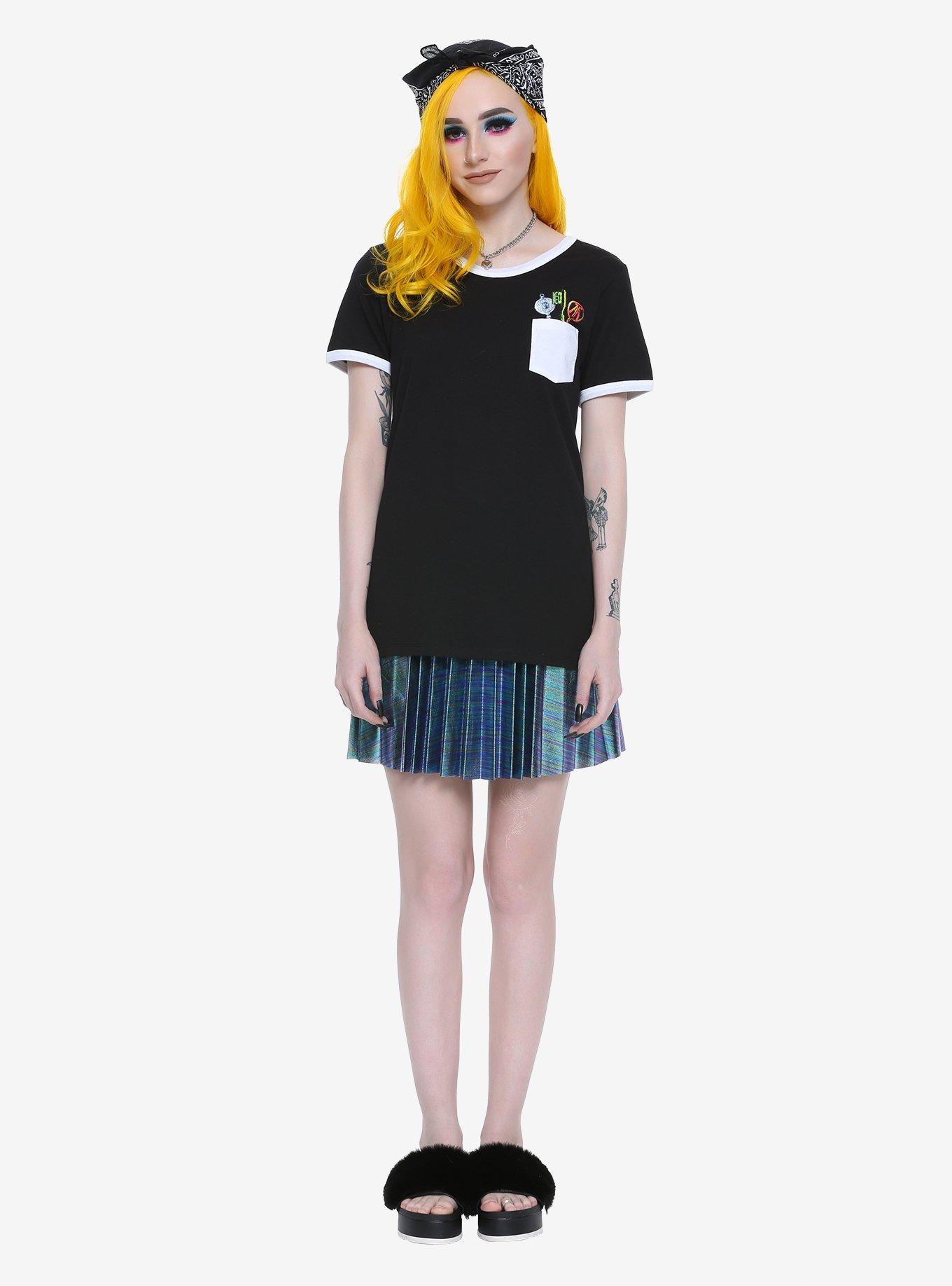 Ready Player One Three Keys Pocket Girls Ringer T-Shirt, , alternate