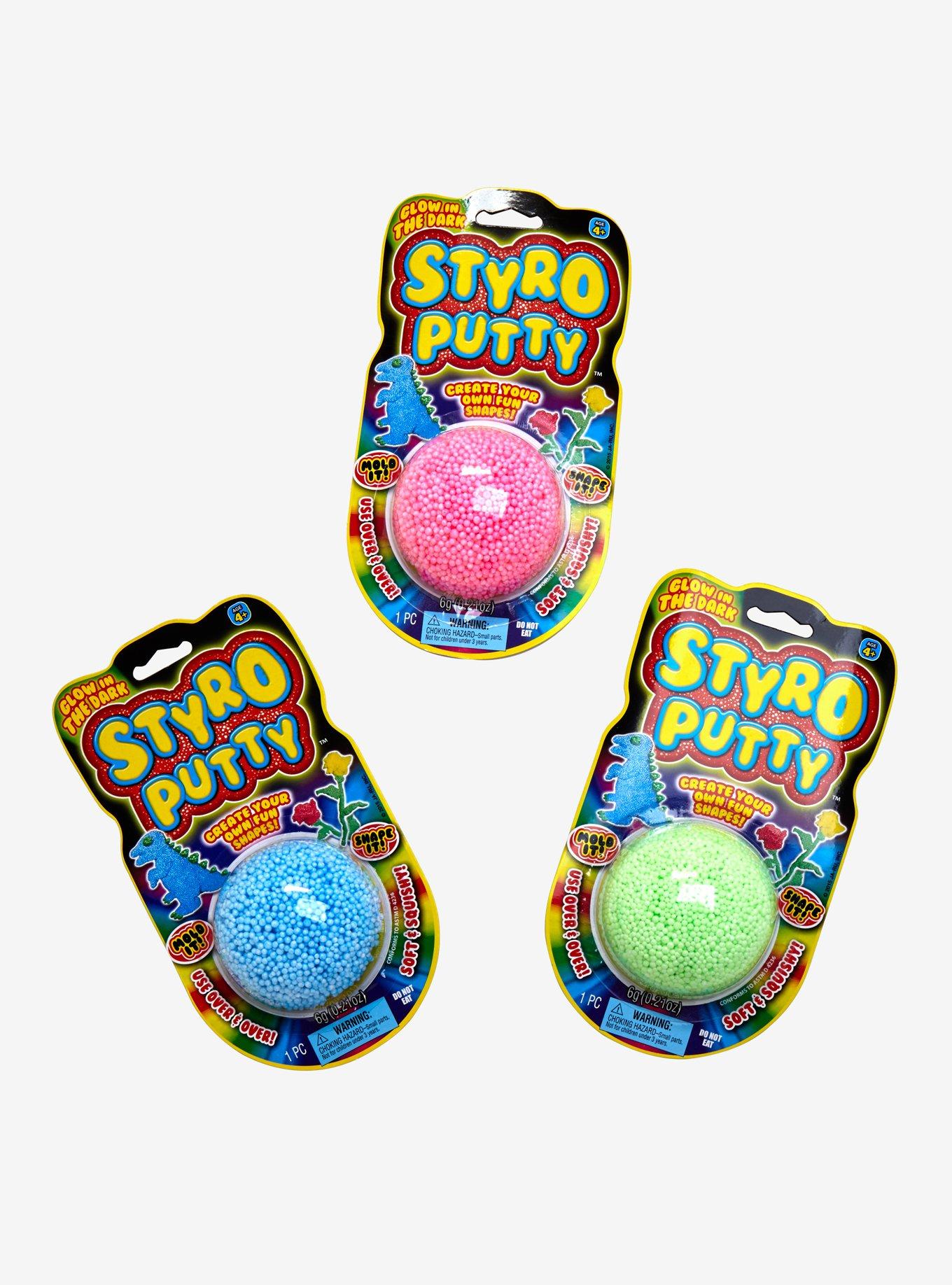Styro Putty Glow-In-The-Dark Assorted Colors, , alternate