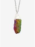 Blackheart Raw Rainbow Crystal Long Necklace, , alternate