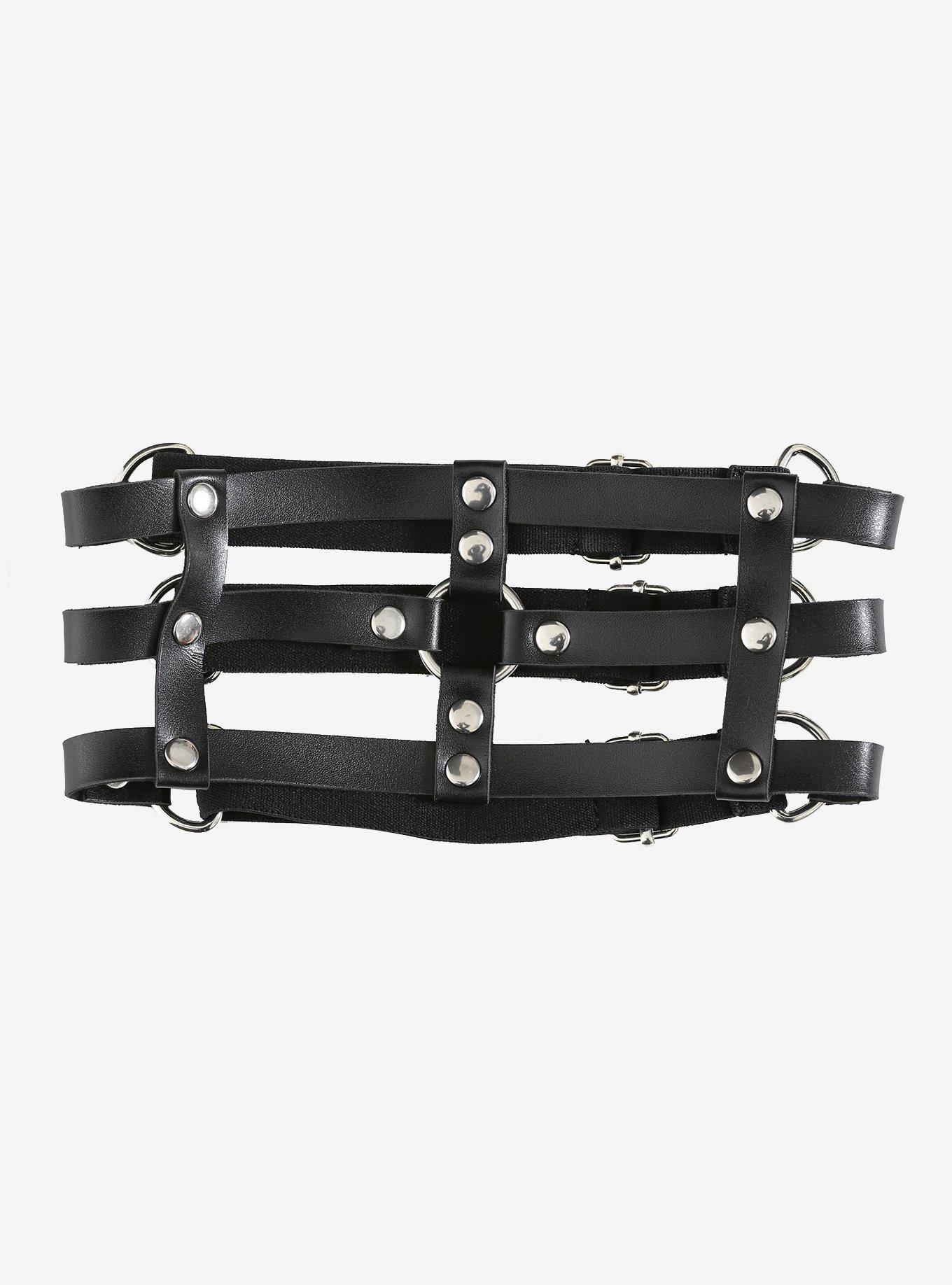 Black Center O-Ring Leg Belt, , alternate