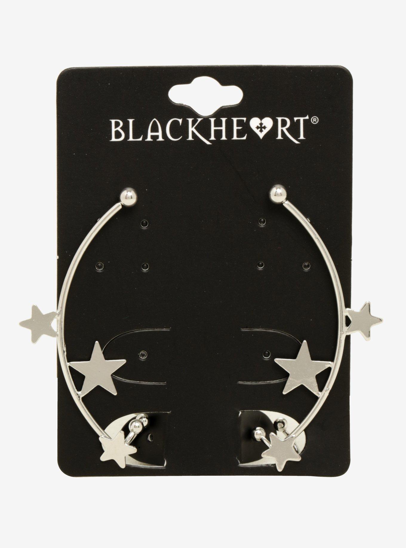Blackheart Star Ear Climber Set, , alternate