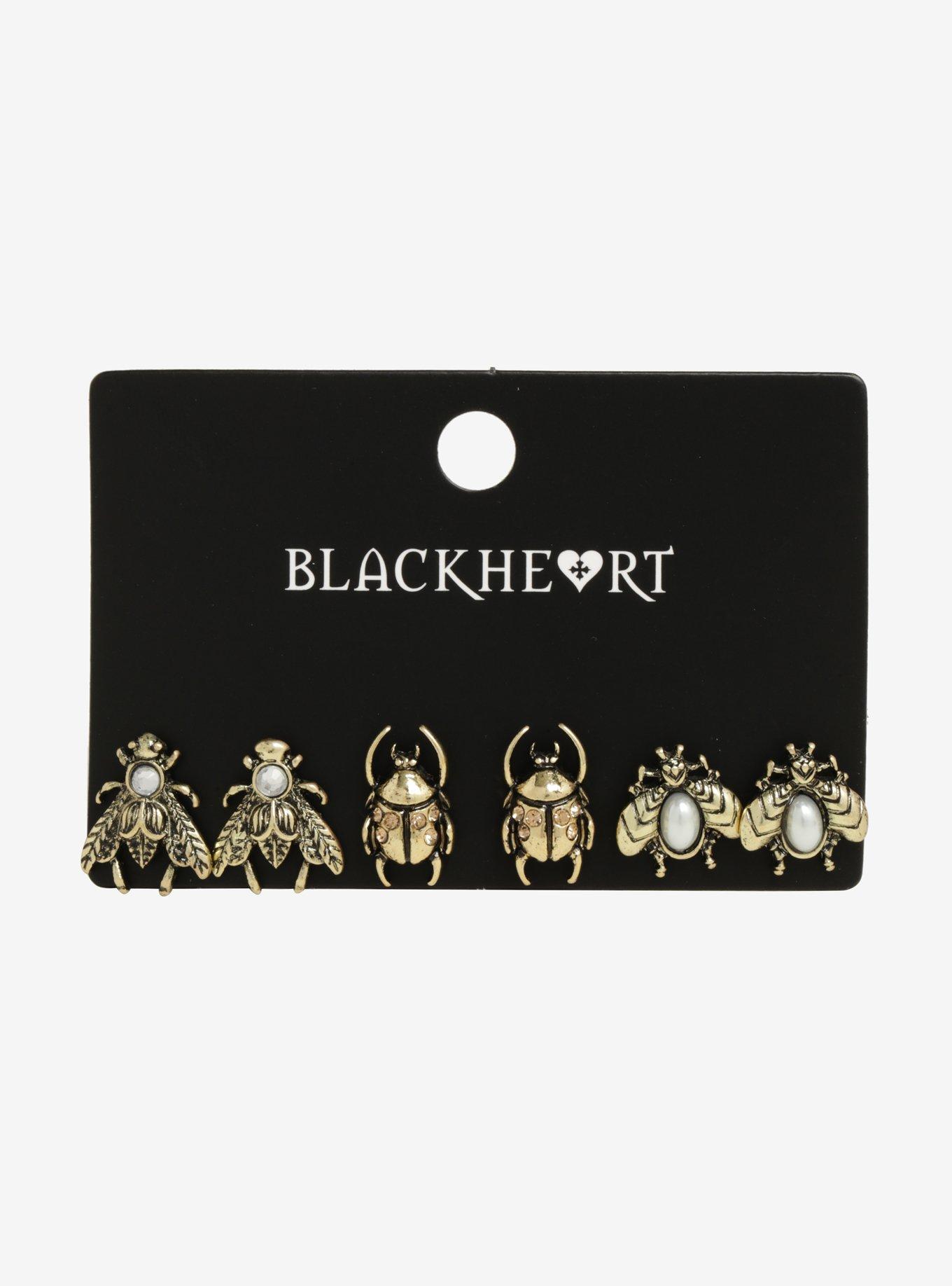 Blackheart Antique Bronze Earring Set, , alternate