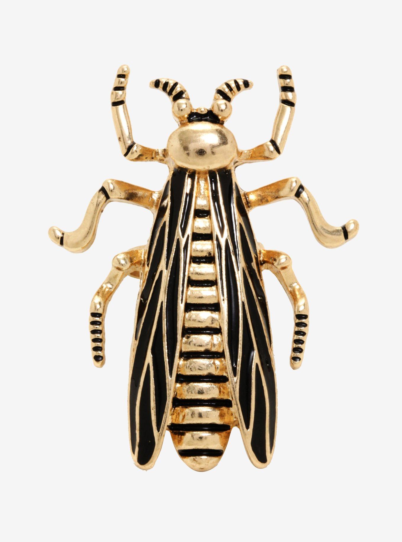 Blackheart Gold Beetle Ring, , alternate