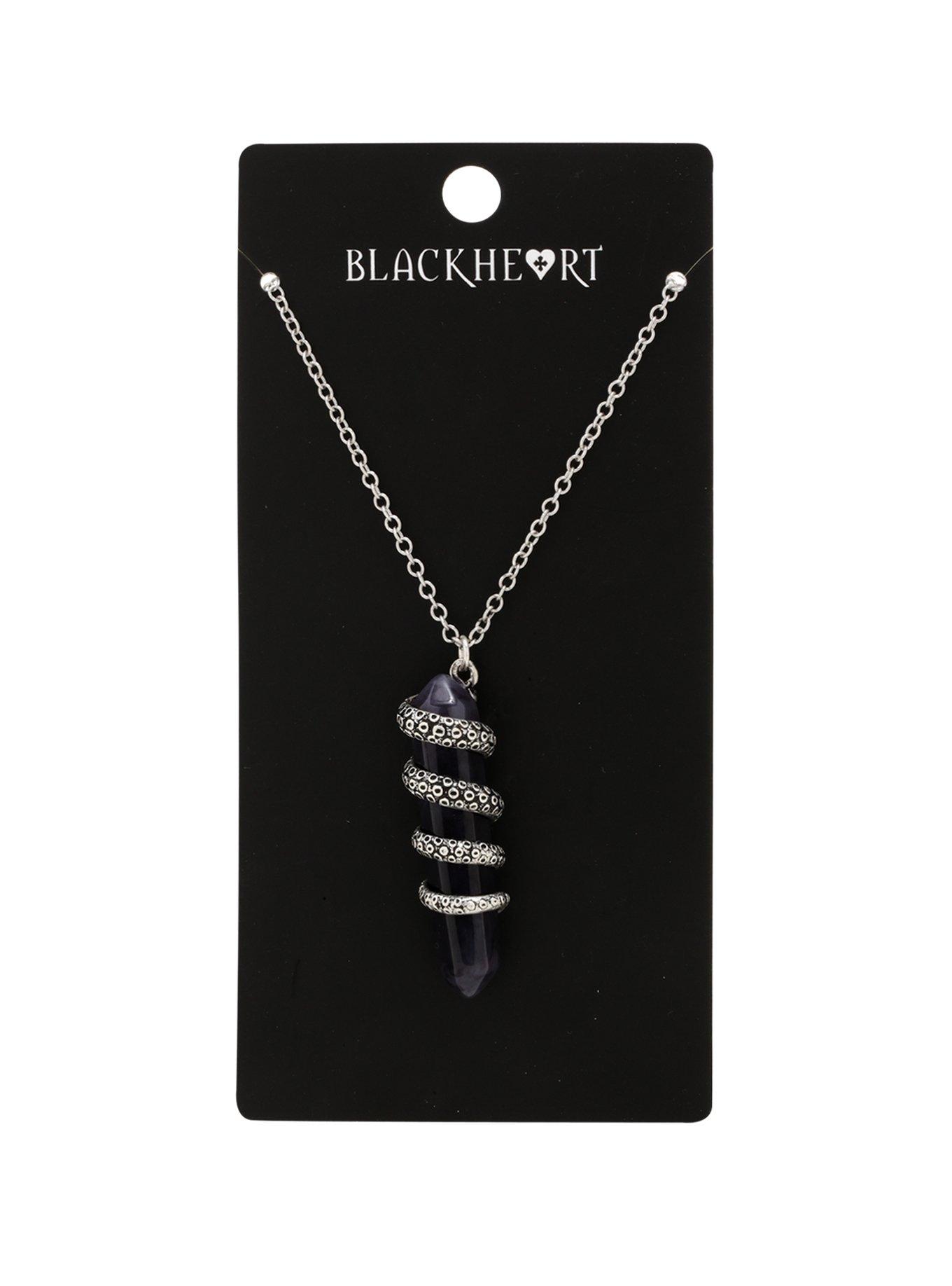 Blackheart Tentacle Wrapped Crystal Necklace, , alternate