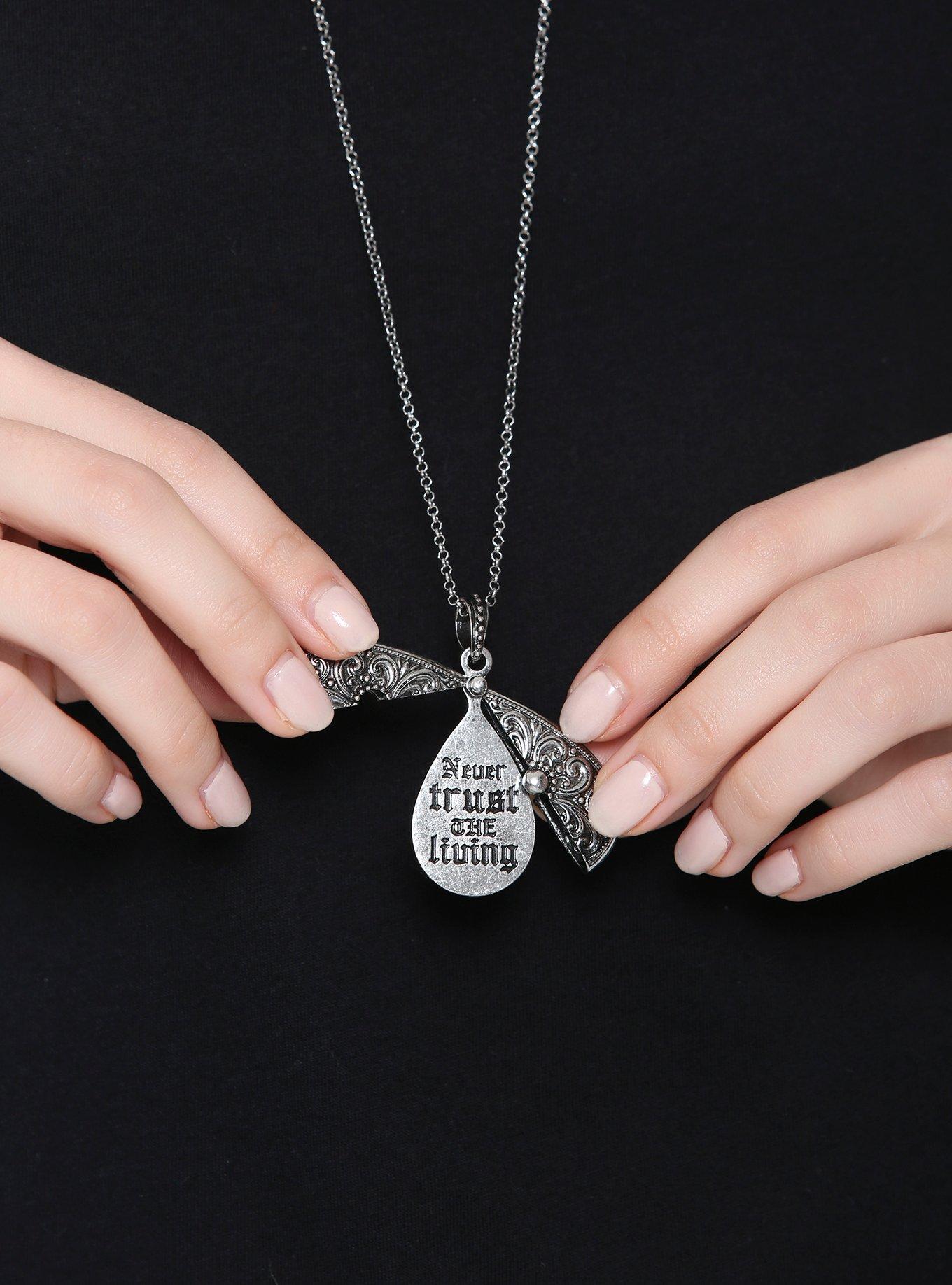 Secret Message Silver Chain Necklace, , alternate