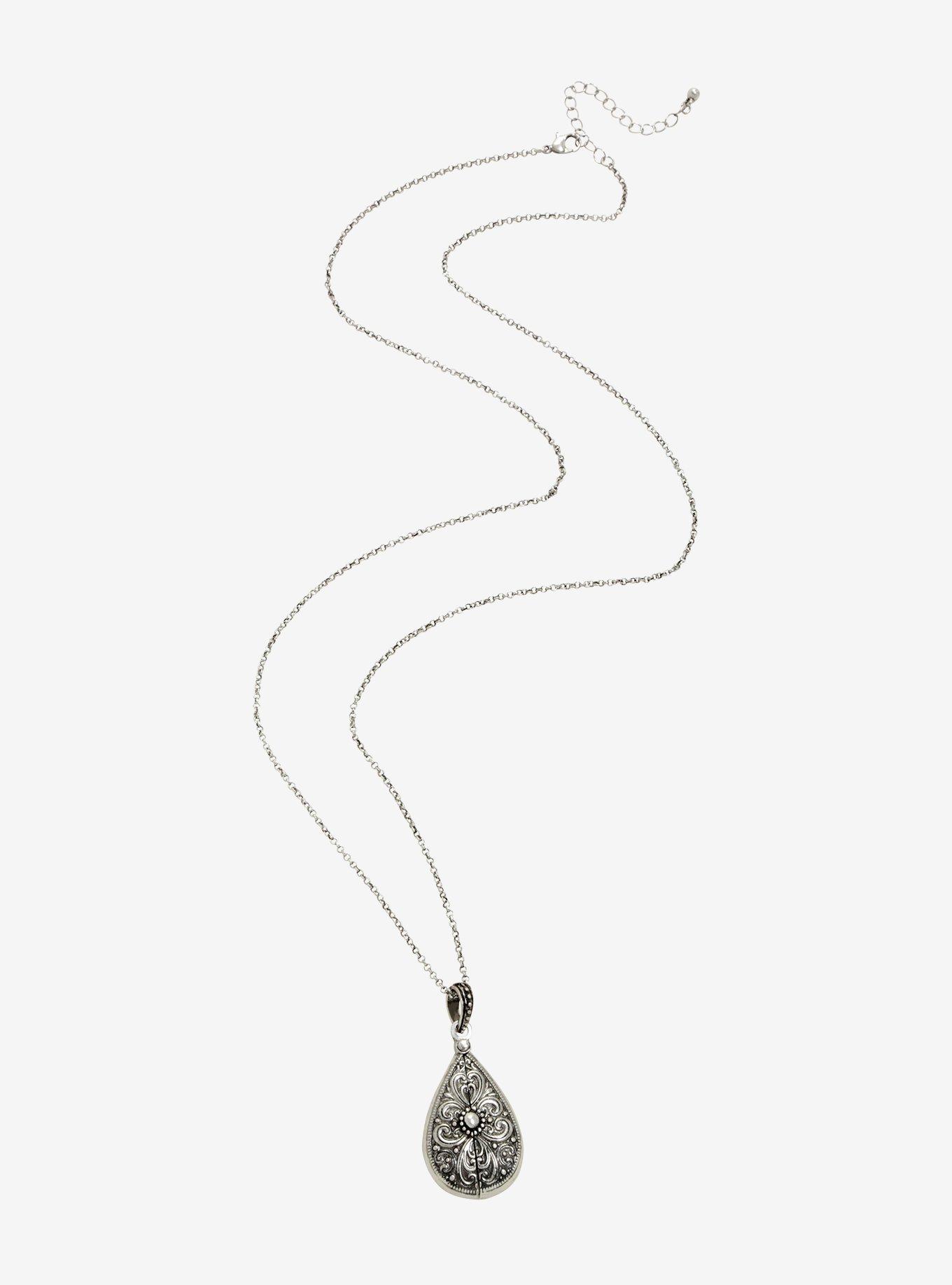 Secret Message Silver Chain Necklace, , alternate