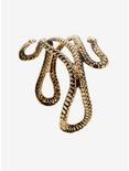 Blackheart Gold Snake Cuff Bracelet, , alternate