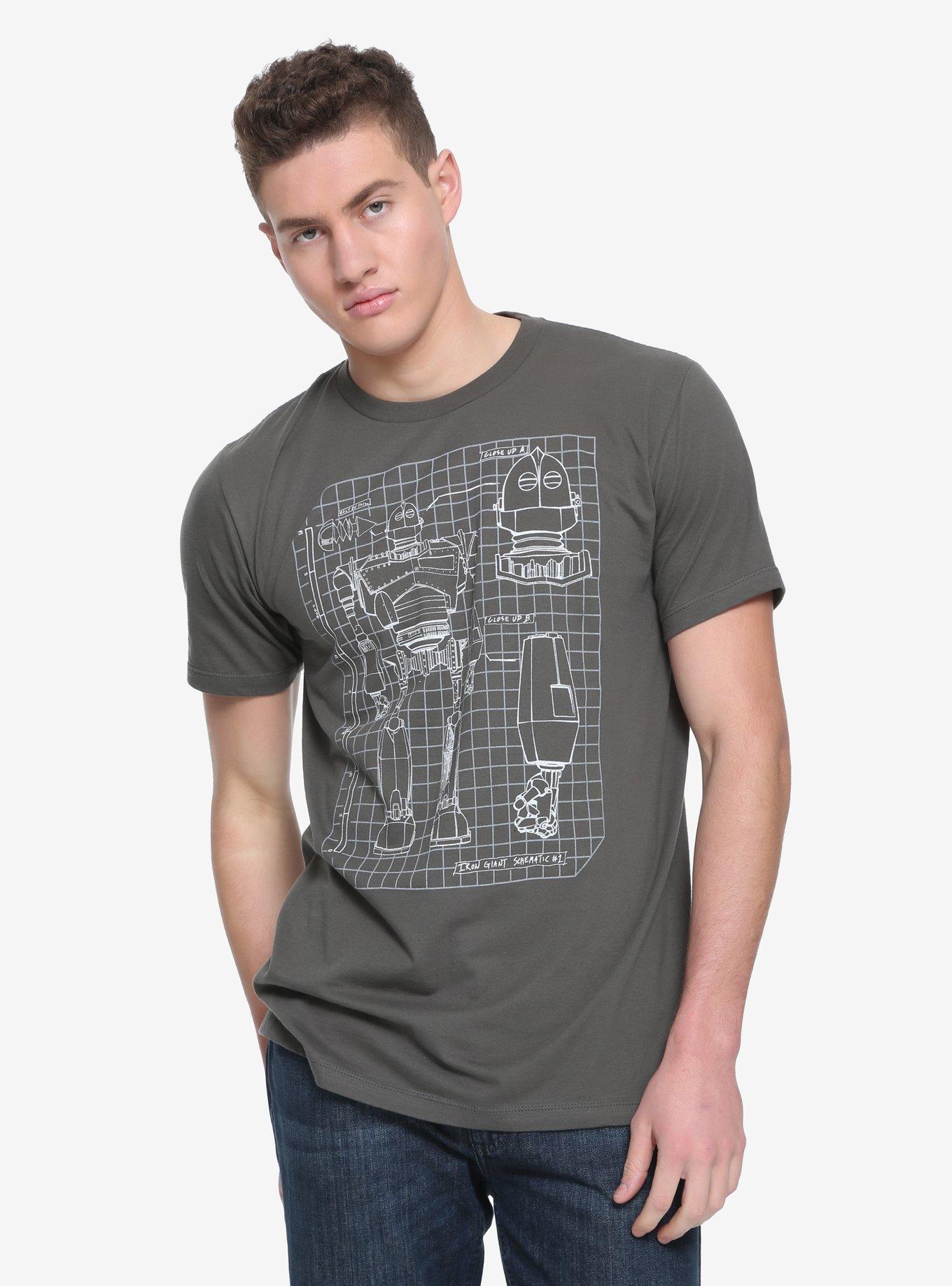 Ready Player One Iron Giant Schematic T-Shirt, , alternate