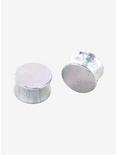 Acrylic Silver Holographic Double Flare Plug 2 Pack, , alternate