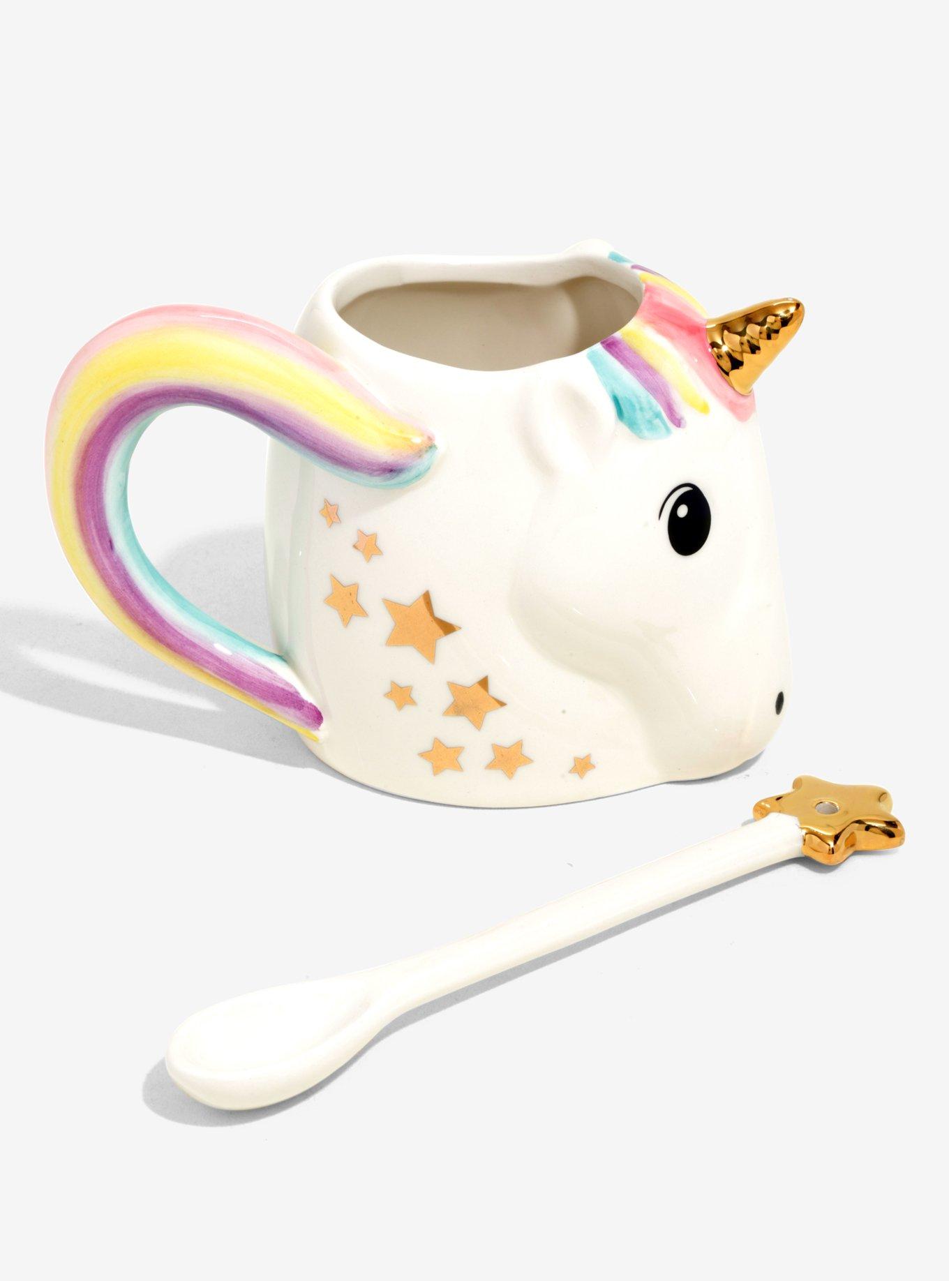 Unicorn Mug With Star Stirrer, , alternate