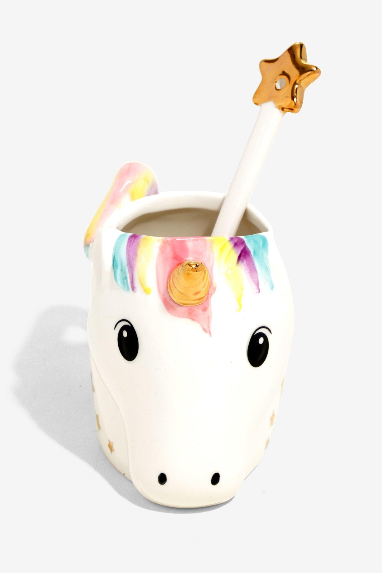 Unicorn Mug With Star Stirrer, , alternate