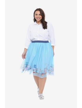 Disney Alice In Wonderland Border Print Skirt Plus Size, , hi-res