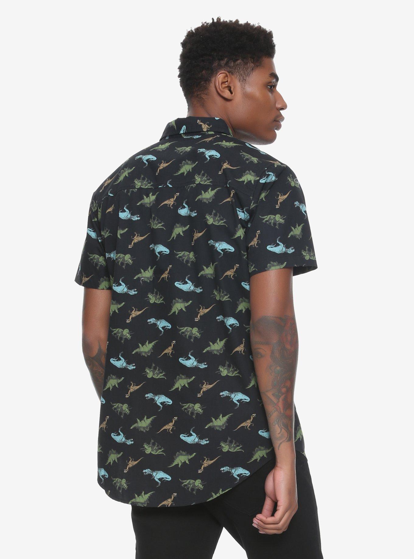 Dinosaur Woven Button-Up, , alternate