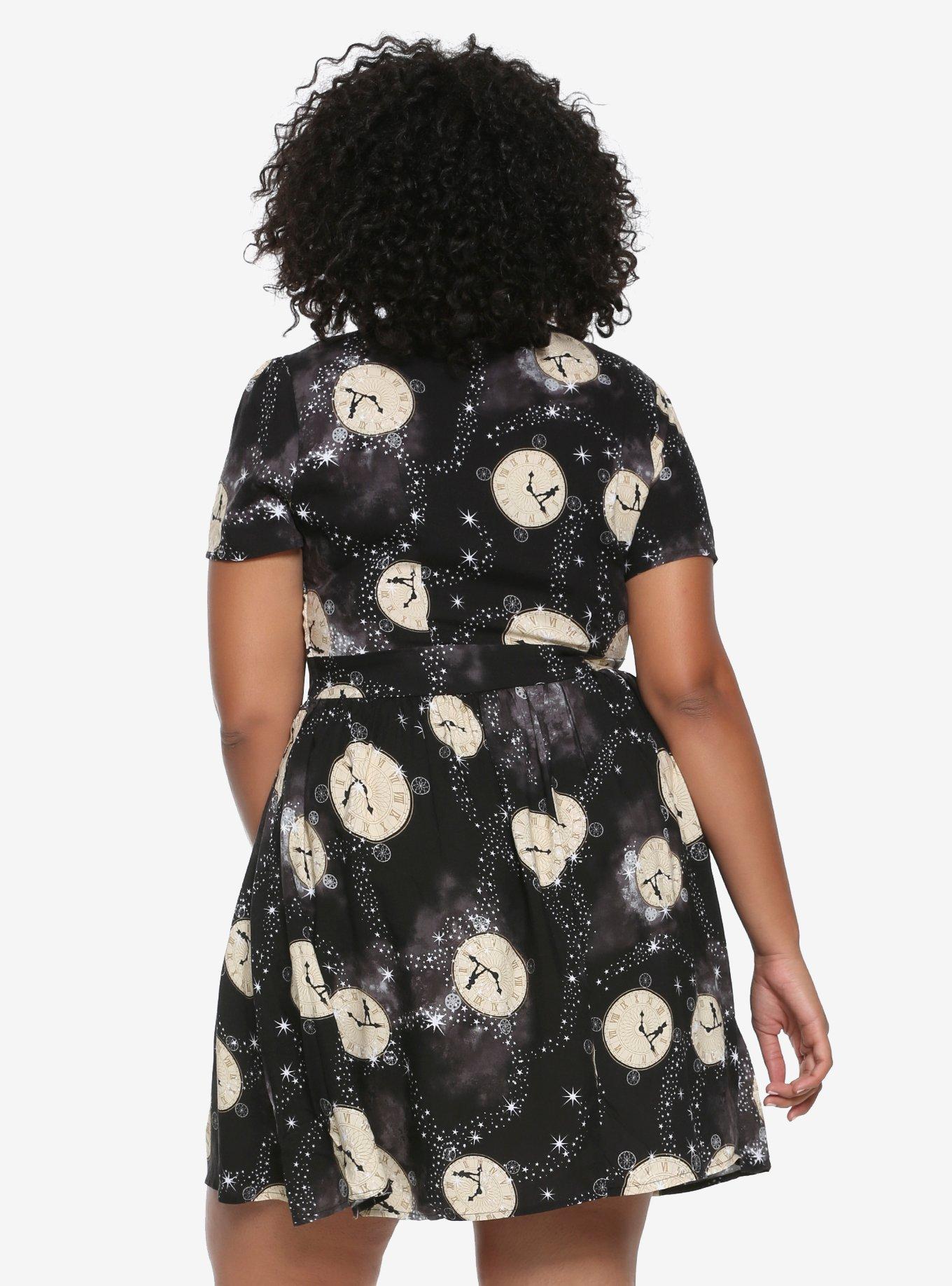 Disney Peter Pan Clock Tie-Front Dress Plus Size, , alternate