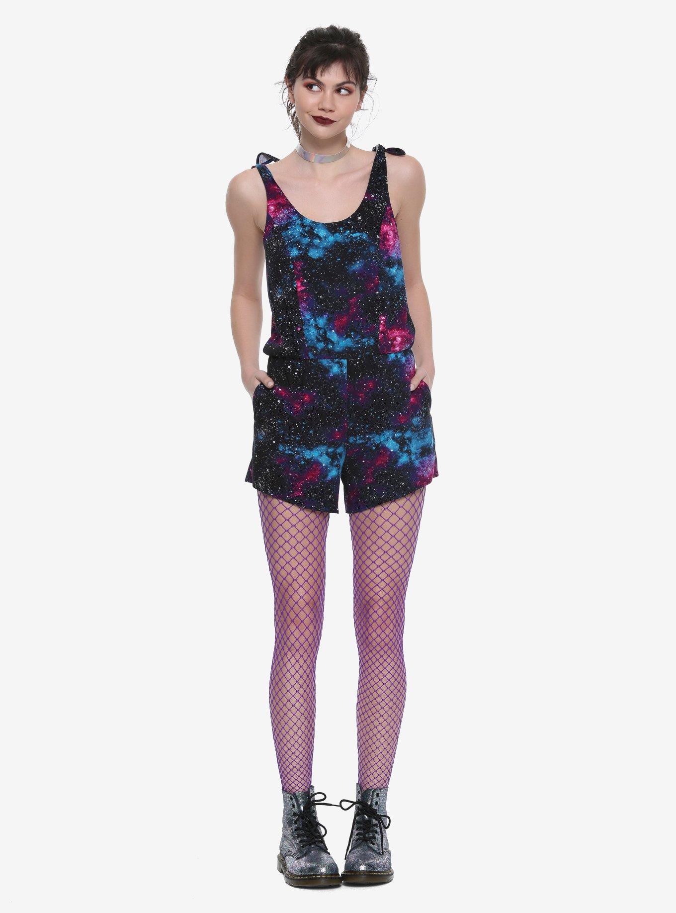 Galaxy Print Romper, , alternate