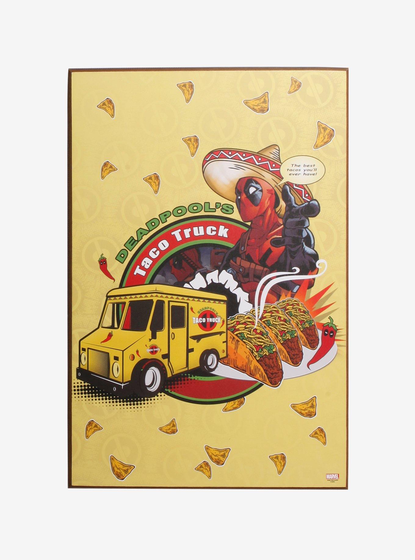 Marvel Deadpool Taco Truck Wood Wall Art, , alternate