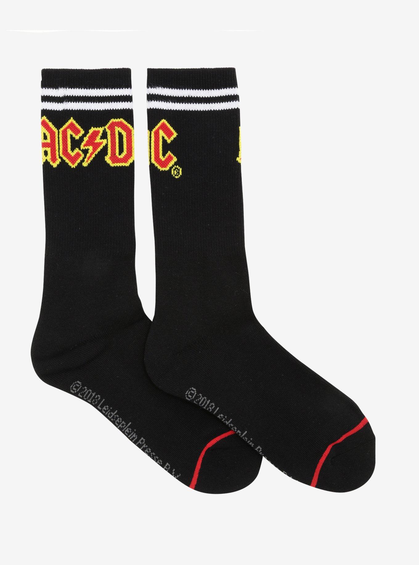 AC/DC Varsity Crew Socks | Hot Topic