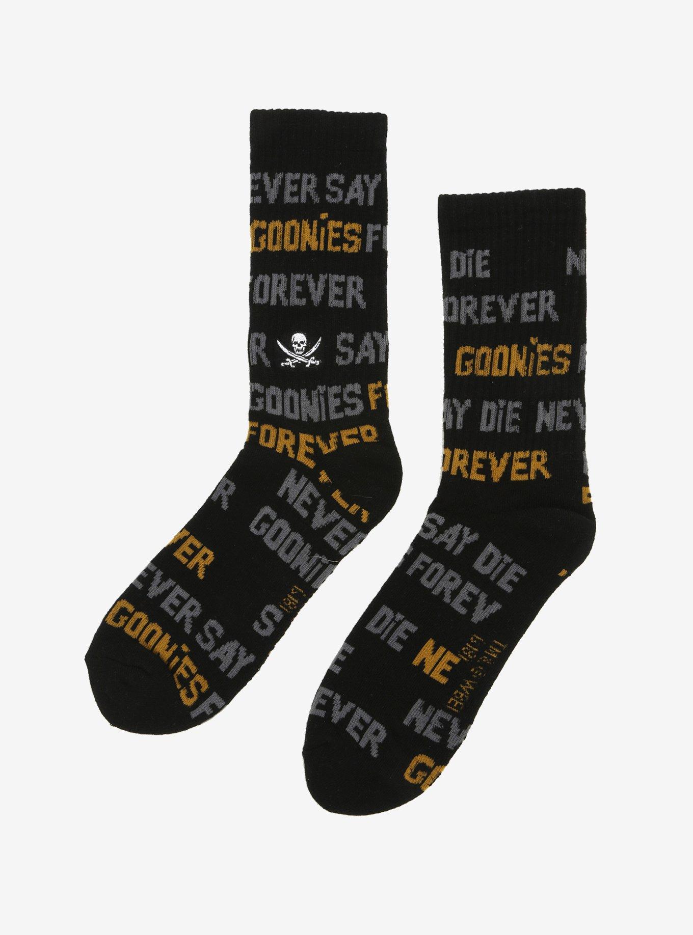 Goonies Never Say Die Crew Socks, , alternate
