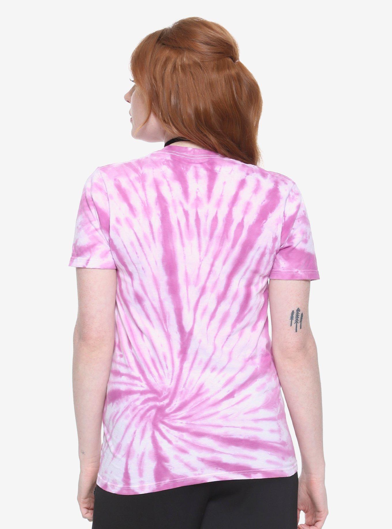 Bring Me The Horizon Pink Tie Dye Boyfriend Fit Girls T-Shirt, PINK, alternate