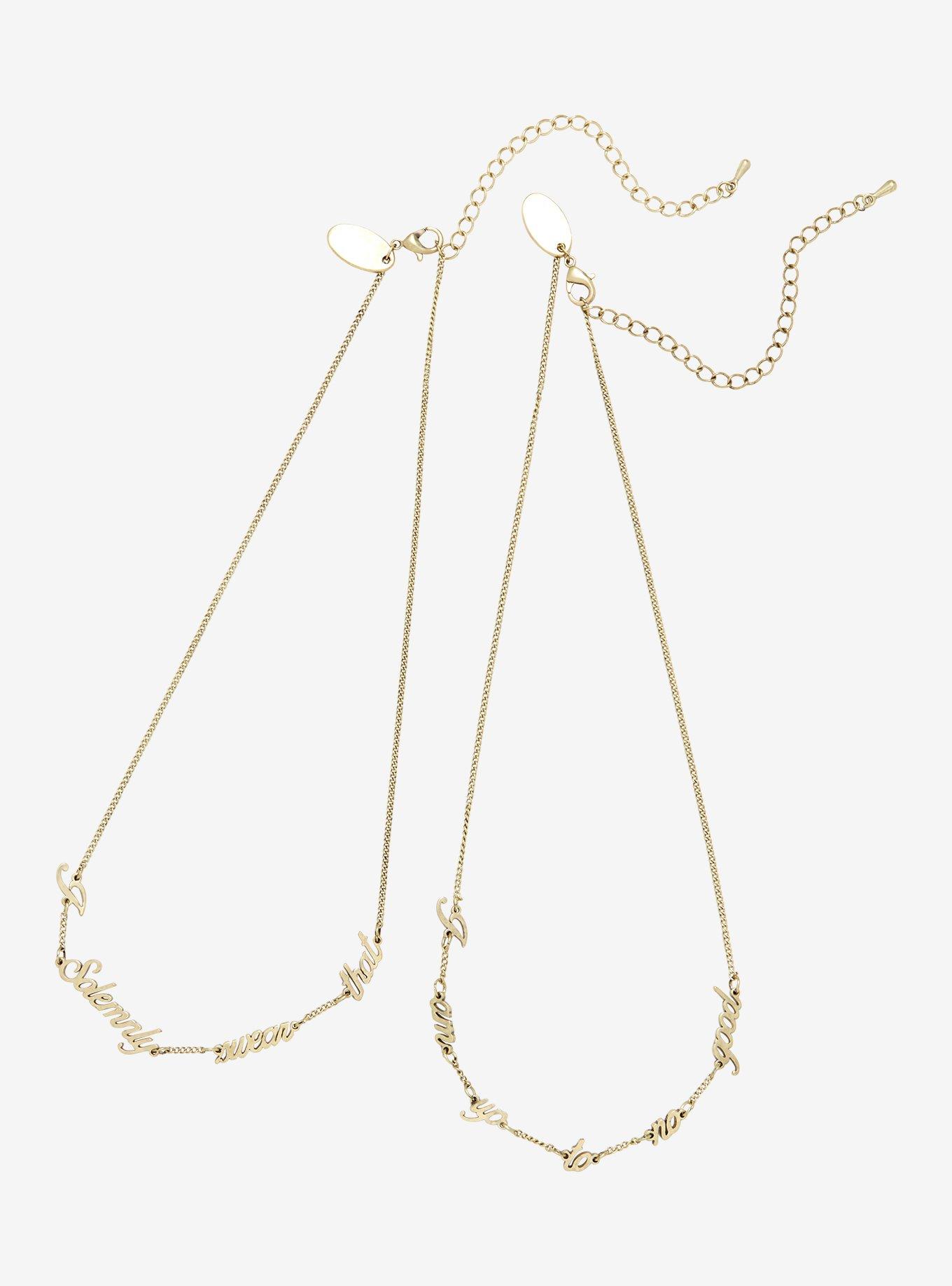 Harry Potter Marauder's Map Quote Necklace Set, , alternate