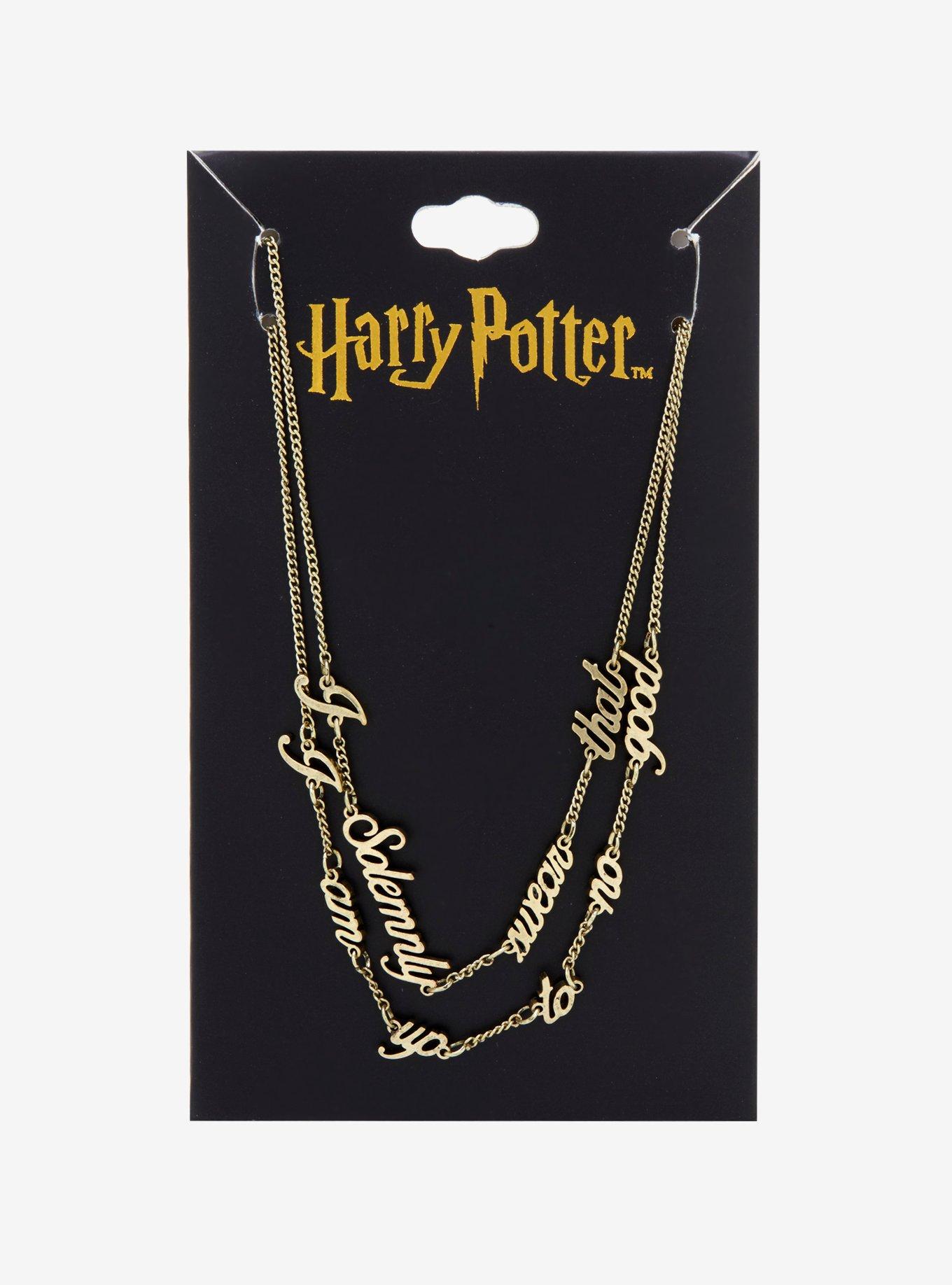Harry Potter Marauder's Map Quote Necklace Set, , alternate