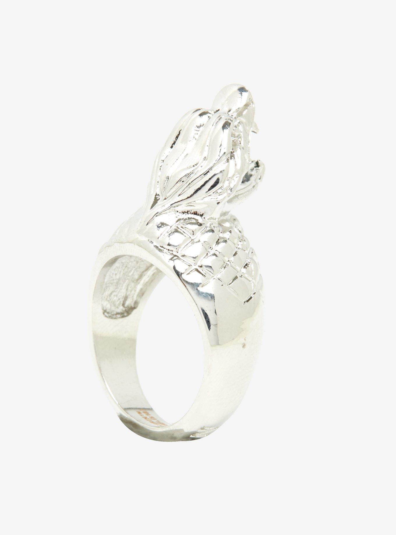 Harry Potter Slytherin Green Stone Snake Ring, , alternate