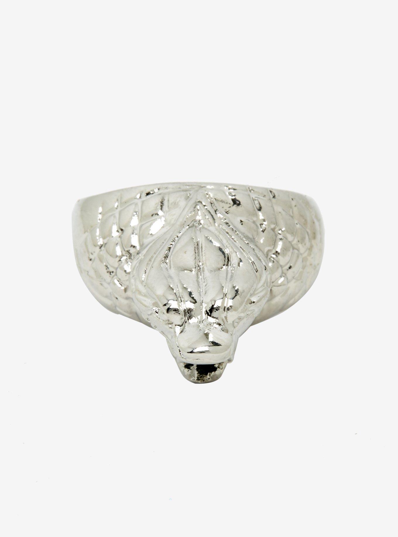 Harry Potter Slytherin Green Stone Snake Ring, , alternate