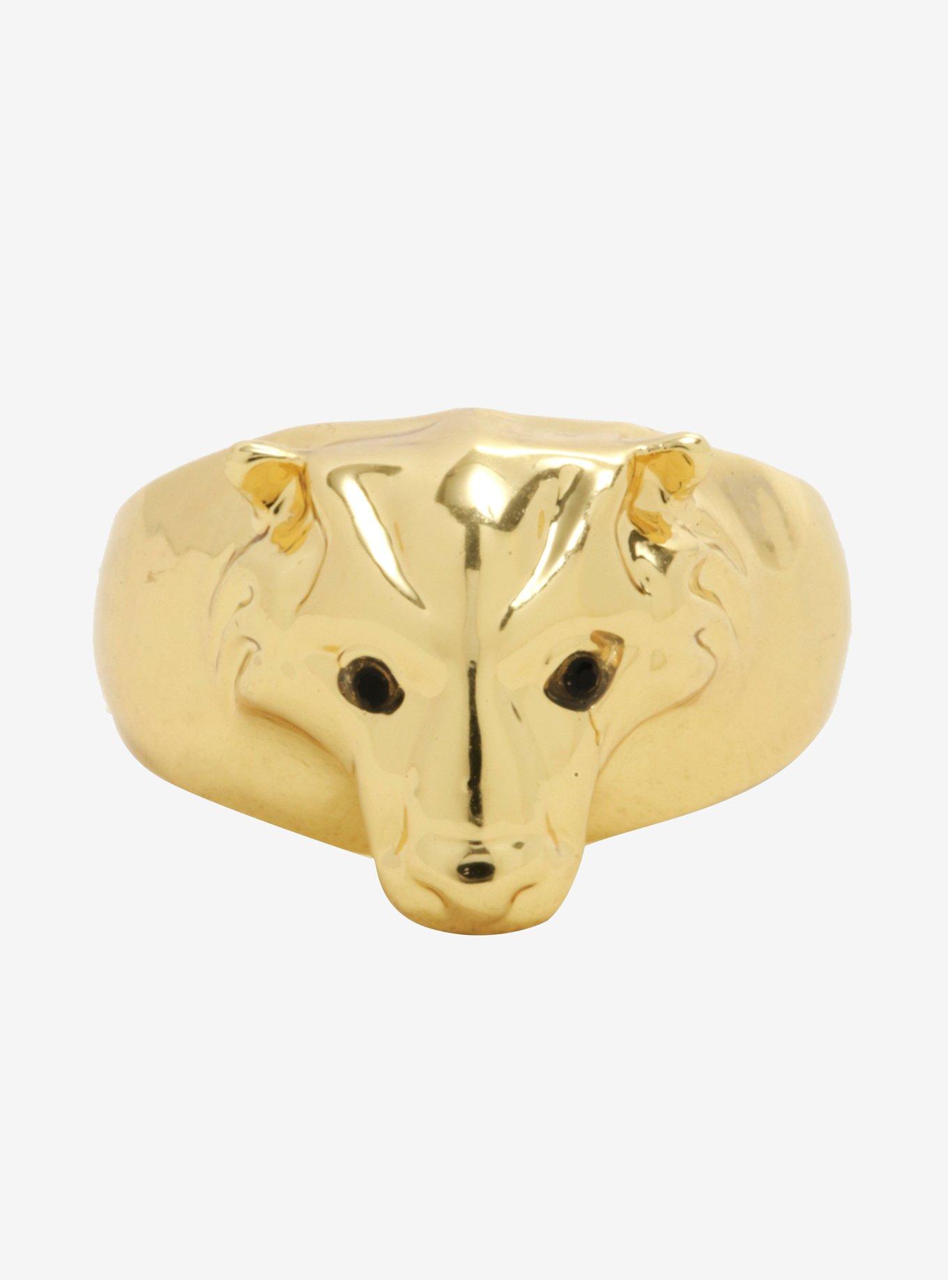 Harry Potter Hufflepuff Badger Ring, , alternate