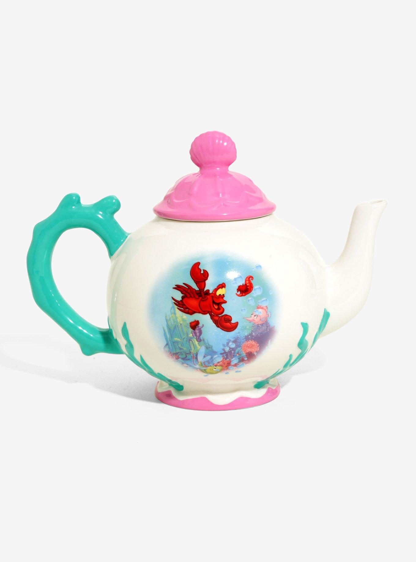 Disney Princess The Little Mermaid Ariel & Flounder Ceramic Teapot, , alternate