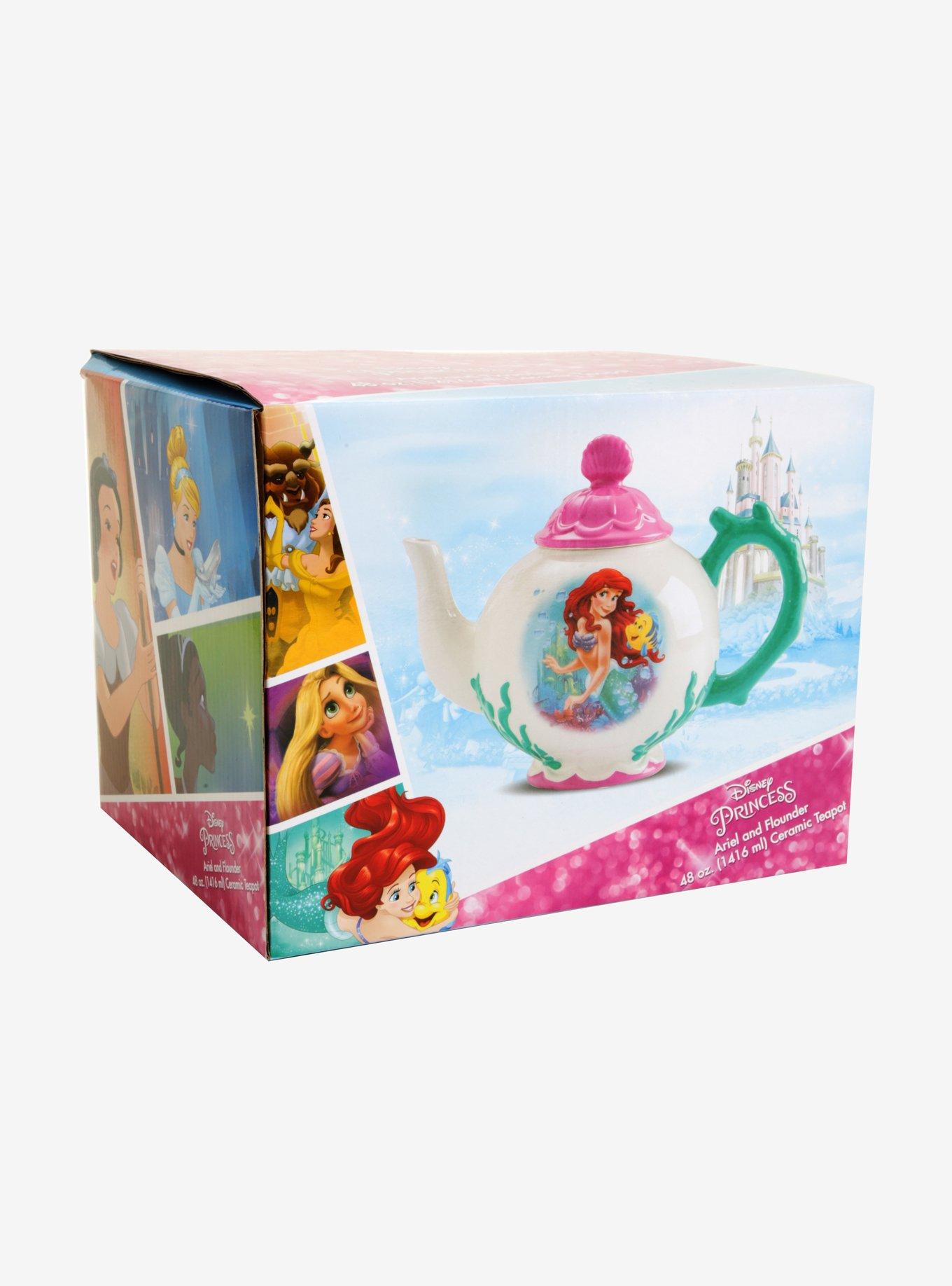 Disney Princess The Little Mermaid Ariel & Flounder Ceramic Teapot, , alternate