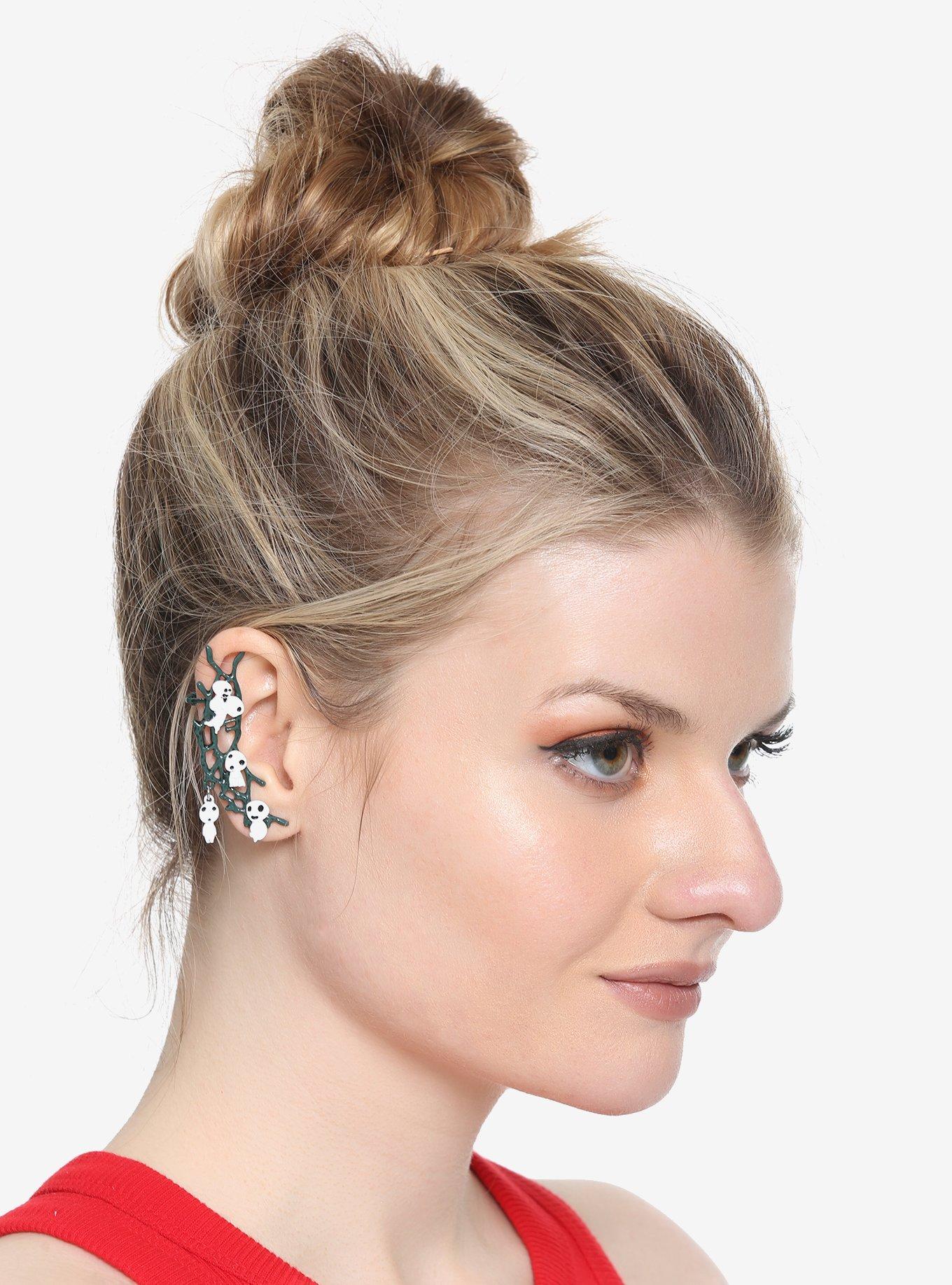 Her Universe Studio Ghibli Princess Mononoke Kodama Branch Ear Cuff, , alternate