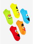 Sesame Street Faces No-Show Socks 5 Pair, , alternate