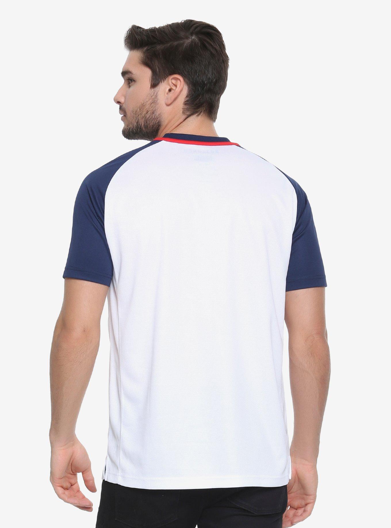 Marvel Avengers: Infinity War Captain America Club Jersey - BoxLunch Exclusive, BLUE, alternate