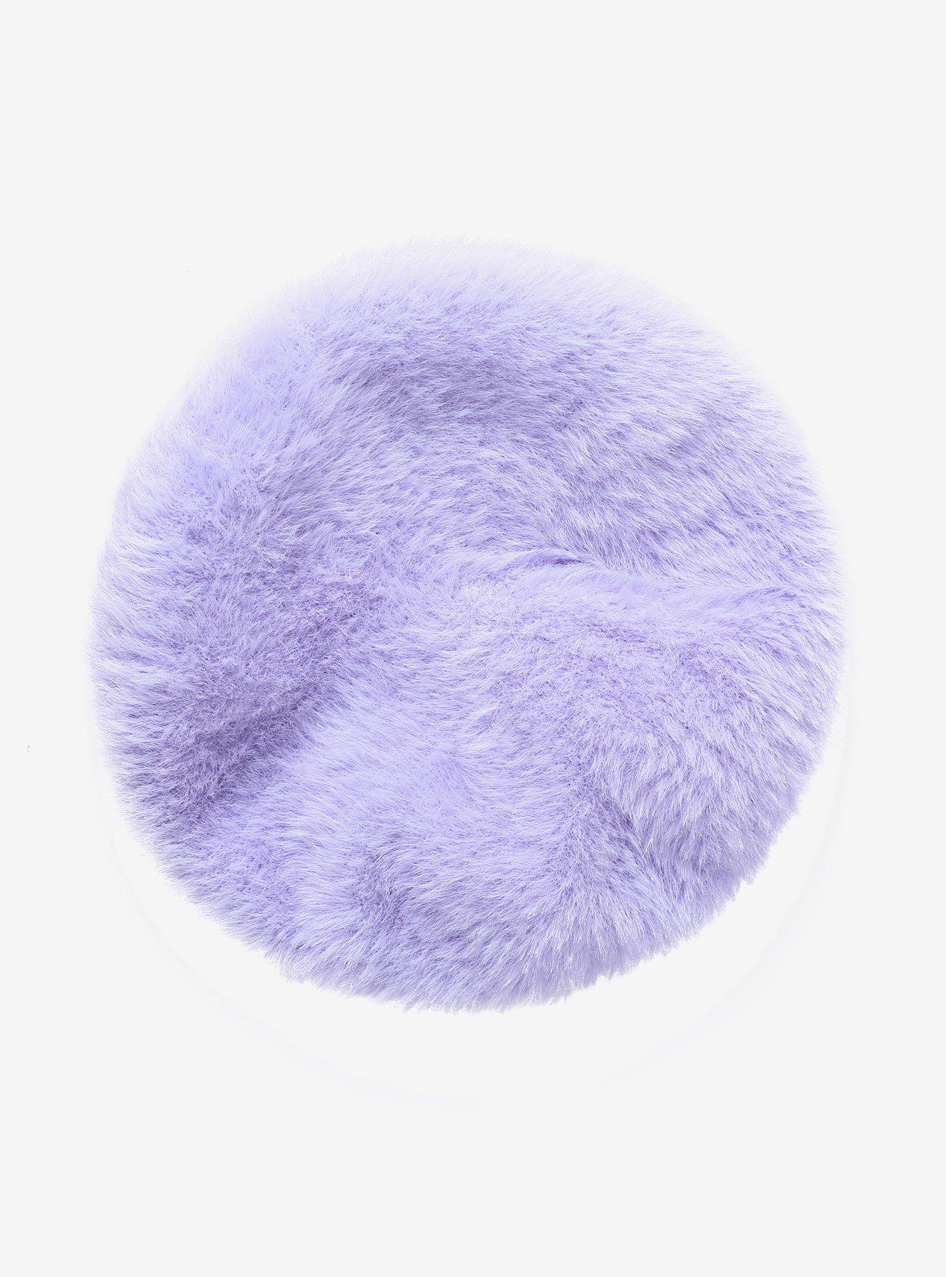 Lavender Fuzzy Beret, , alternate