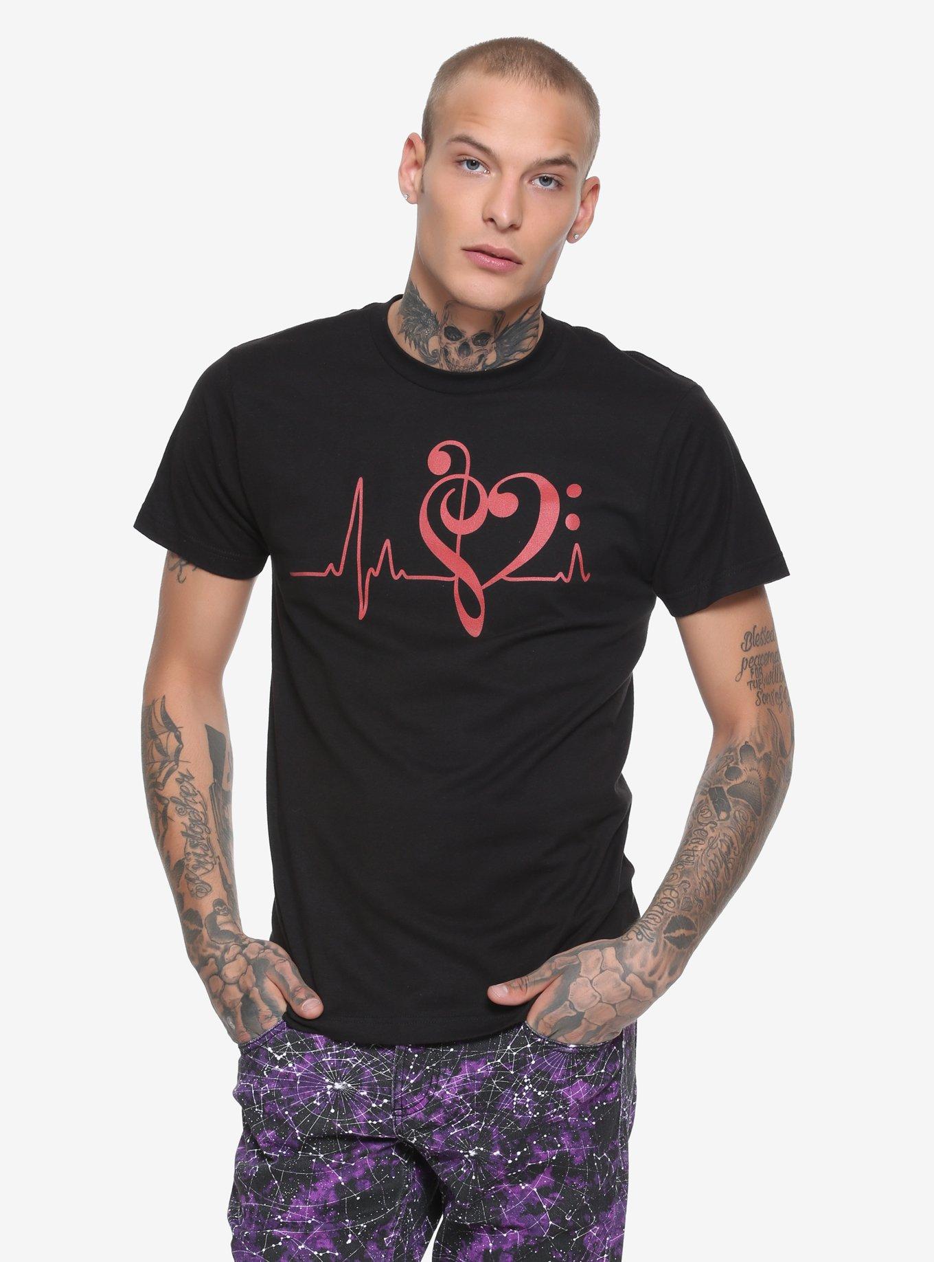Music Heart Monitor T-Shirt, , alternate