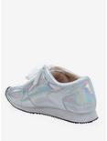 Plus Size Silver Holographic Sneakers, , alternate