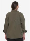 Jurassic Park Destructed Girls Staff Jacket Plus Size, , alternate