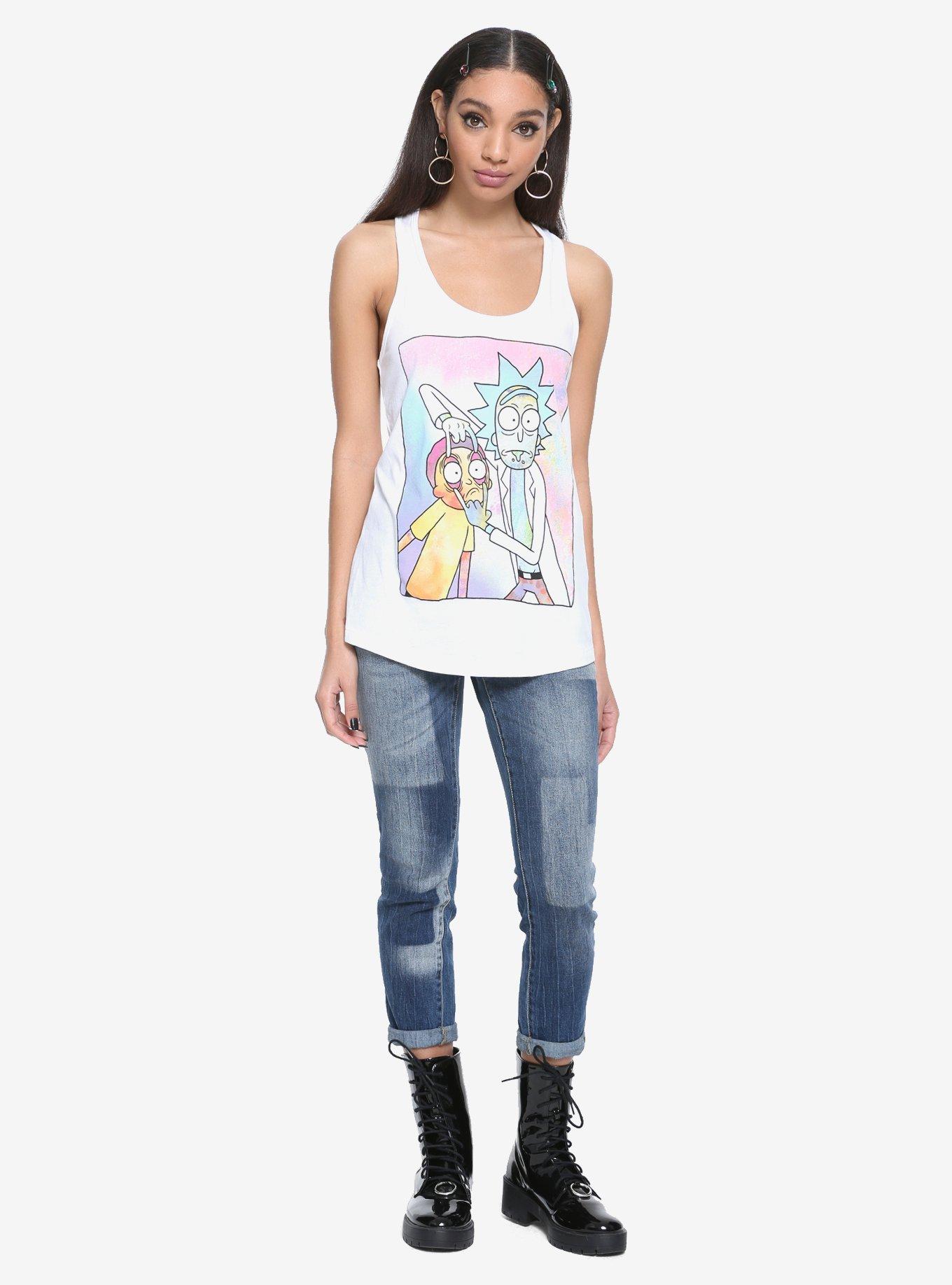 Rick And Morty Eyes Open Girls Tank Top, , alternate