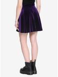 Purple Velvet Skater Skirt, , alternate