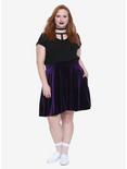 Purple Velvet Circle Skirt Plus Size, , alternate
