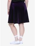Purple Velvet Circle Skirt Plus Size, , alternate