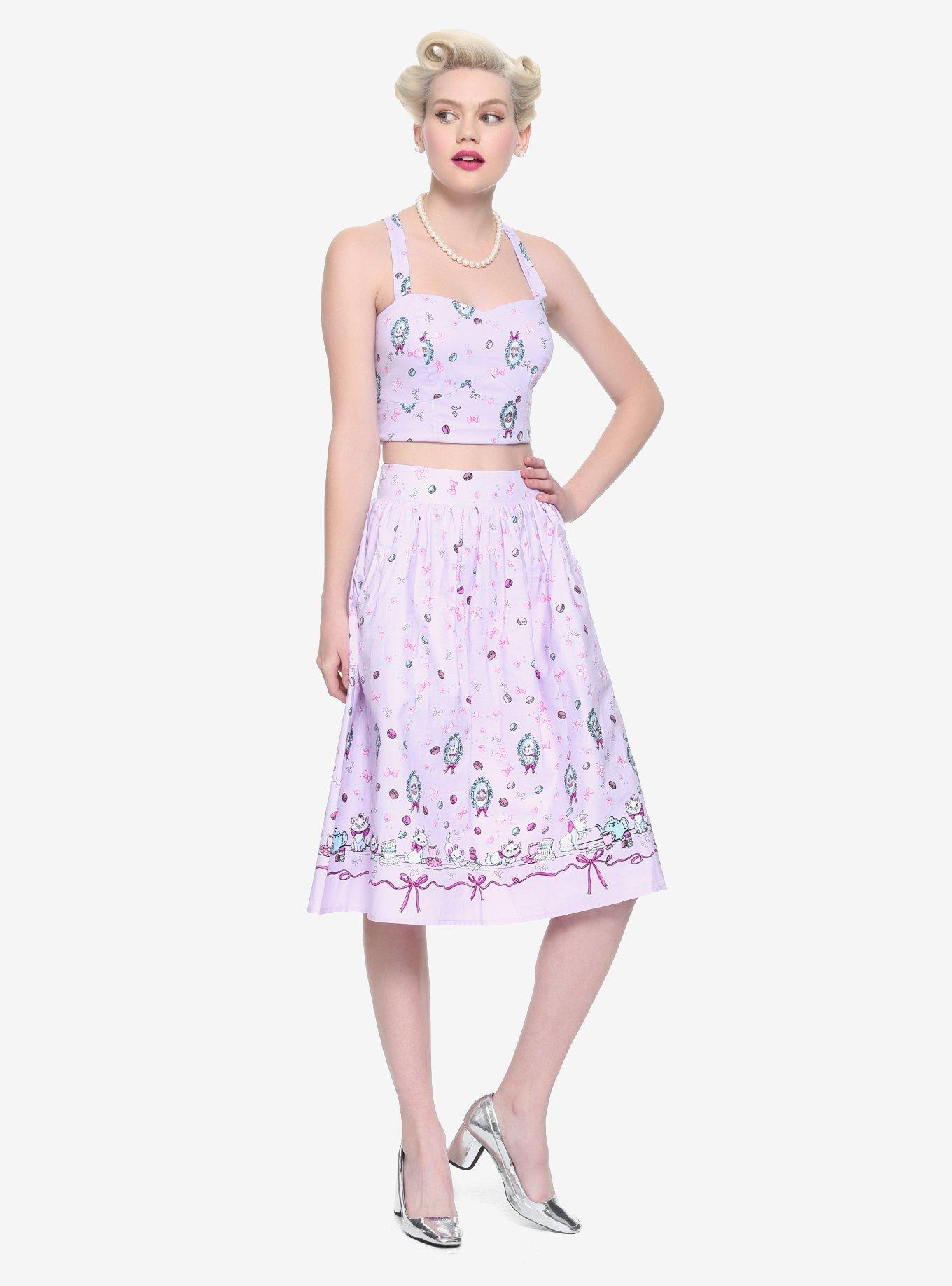 Disney The Aristocats Marie Retro Smocked Crop Top, , alternate