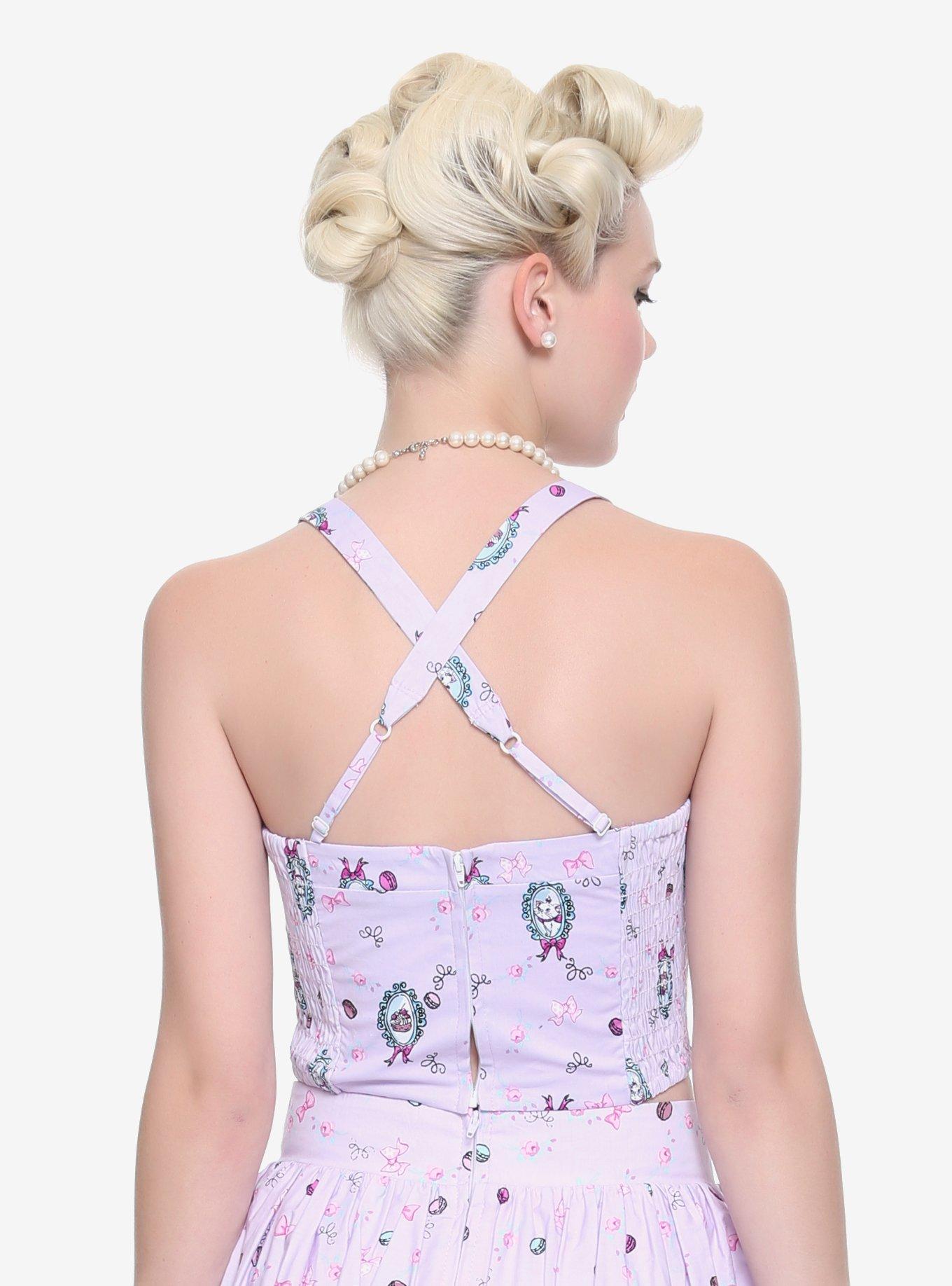 Disney The Aristocats Marie Retro Smocked Crop Top, , alternate