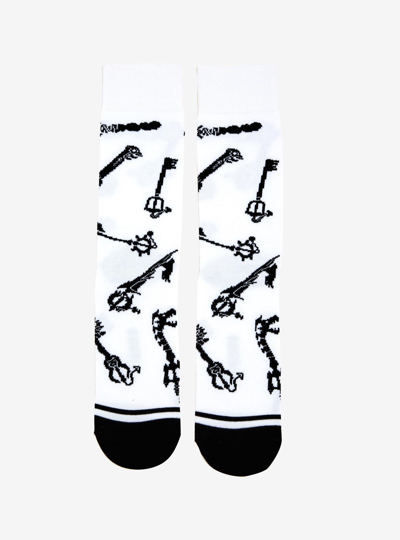Disney Kingdom Hearts Keyblade Crew Socks - BoxLunch Exclusive, , alternate