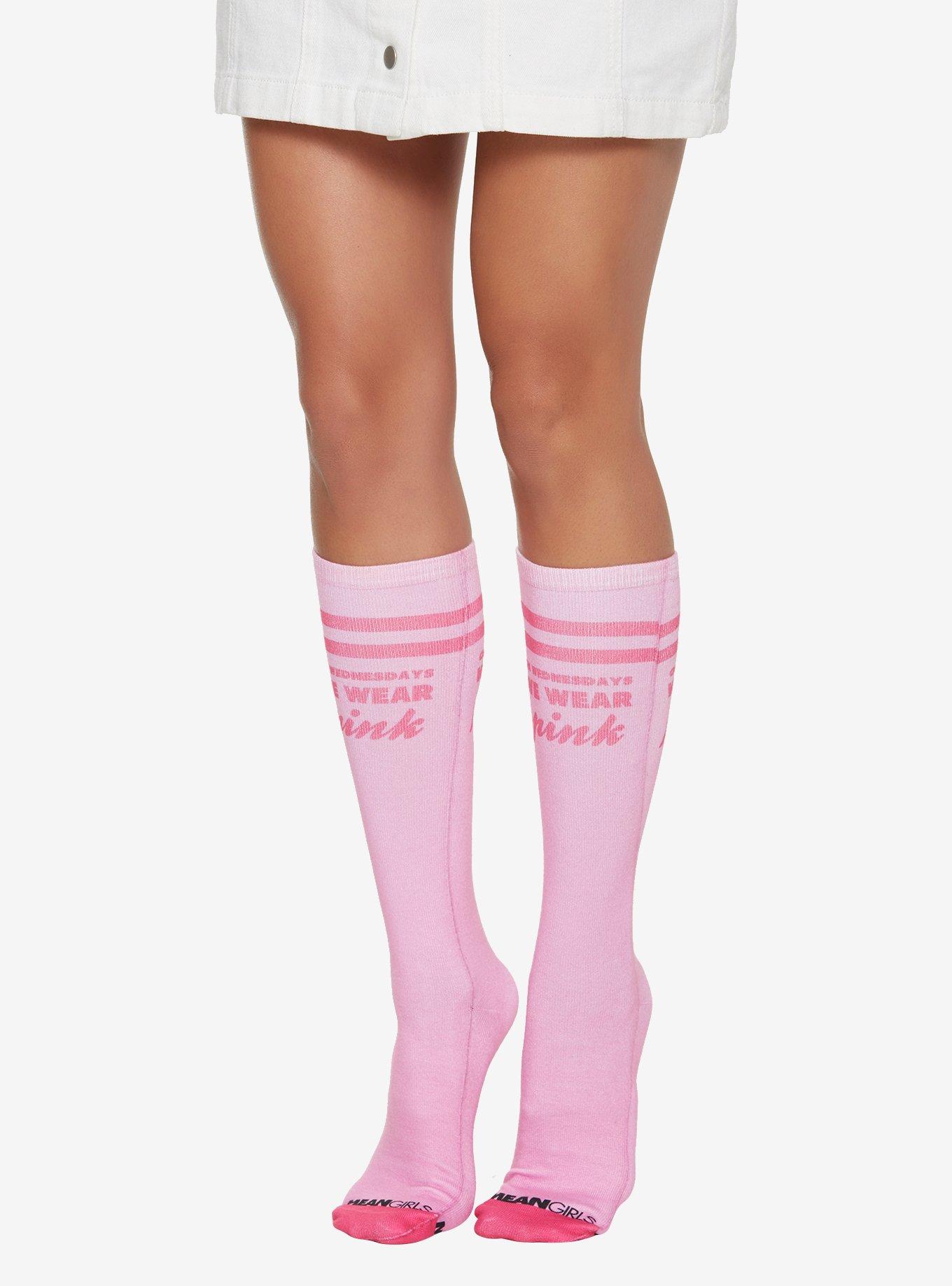 Mean Girls Pink Knee High Socks, , alternate