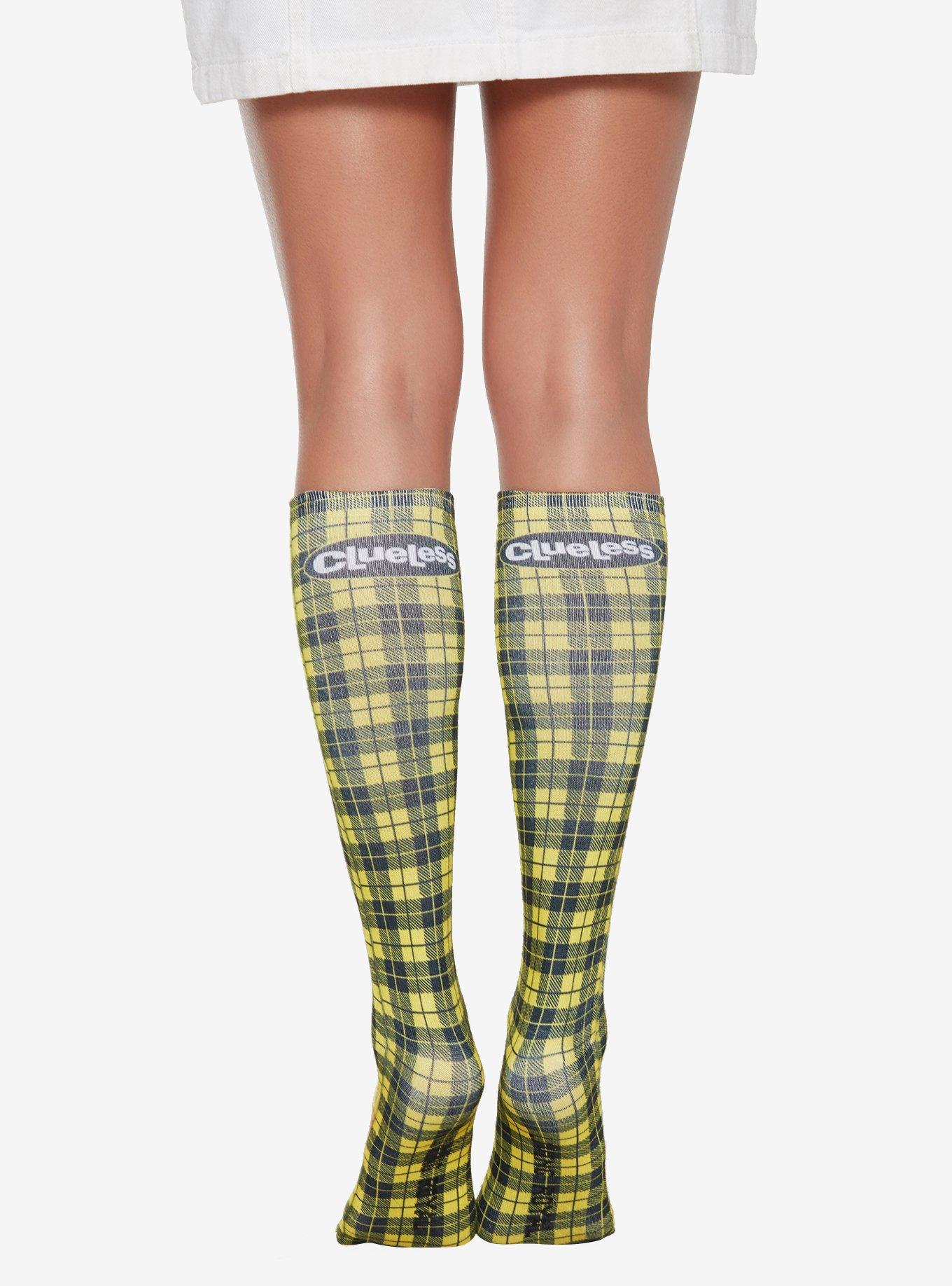 Clueless Plaid Knee High Socks, , alternate