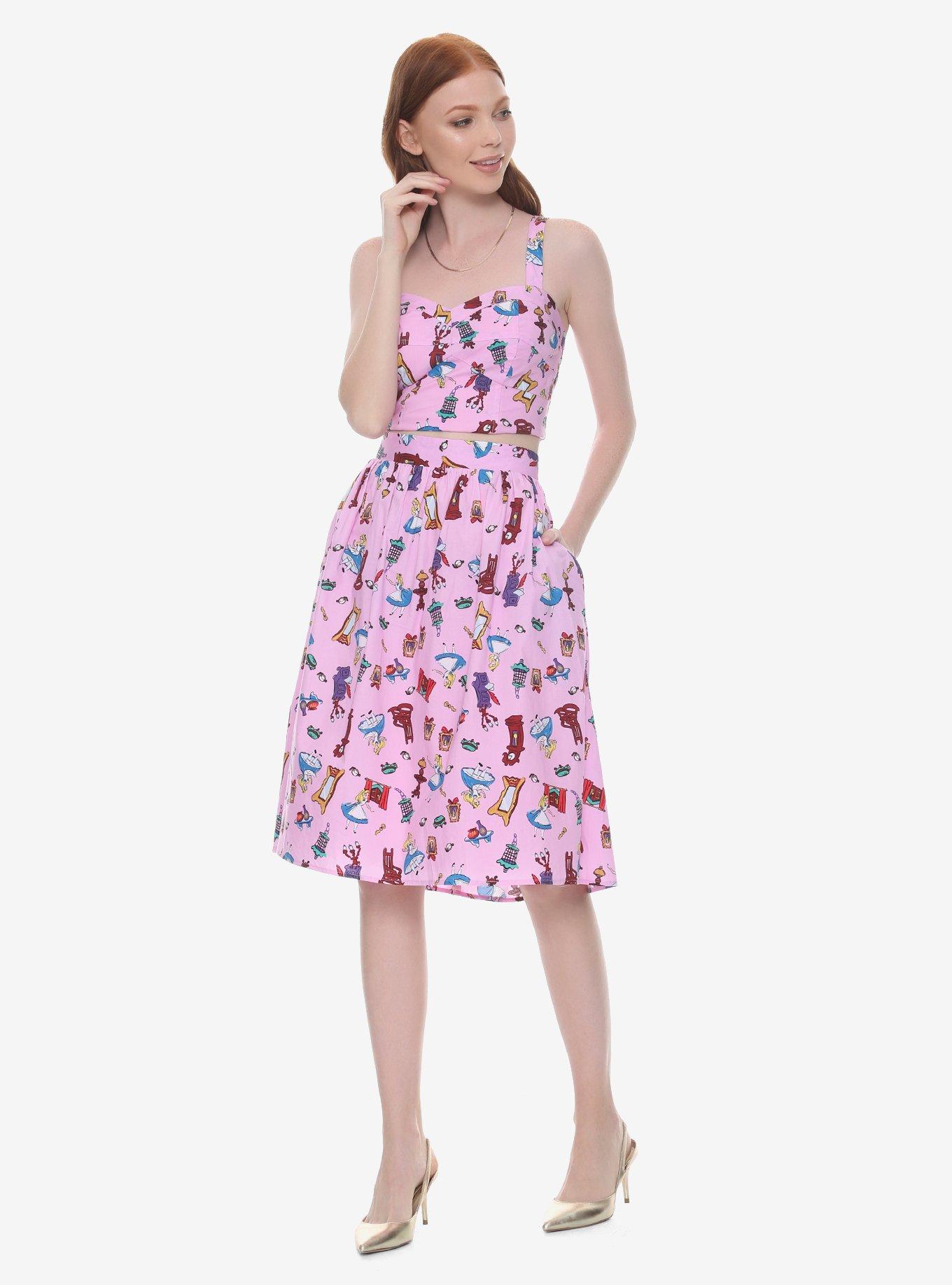 Disney Alice In Wonderland Retro Crop Top, , hi-res
