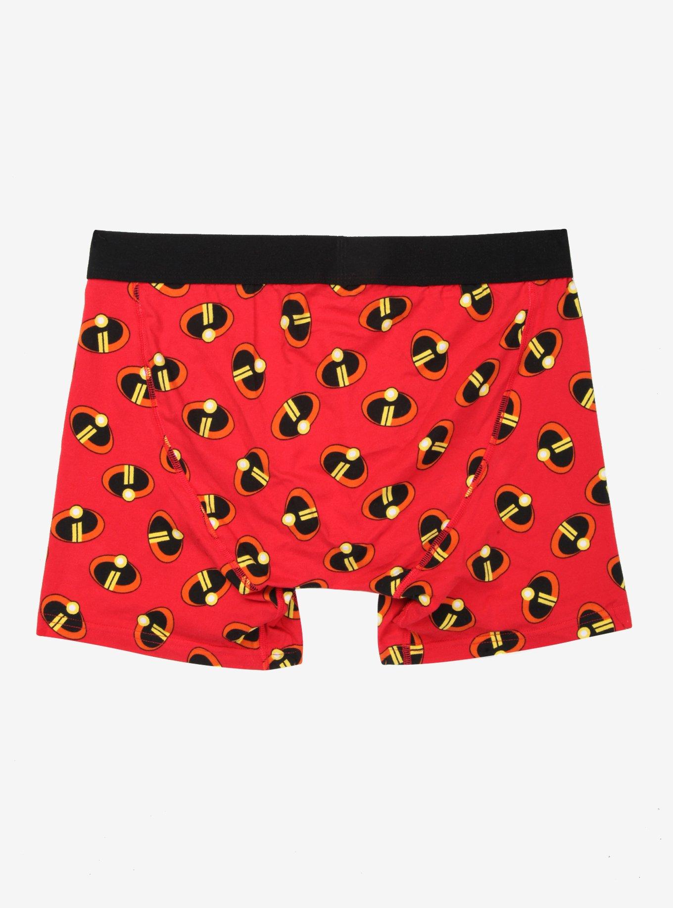 Disney Pixar The Incredibles Logo Boxer Briefs, RED, alternate