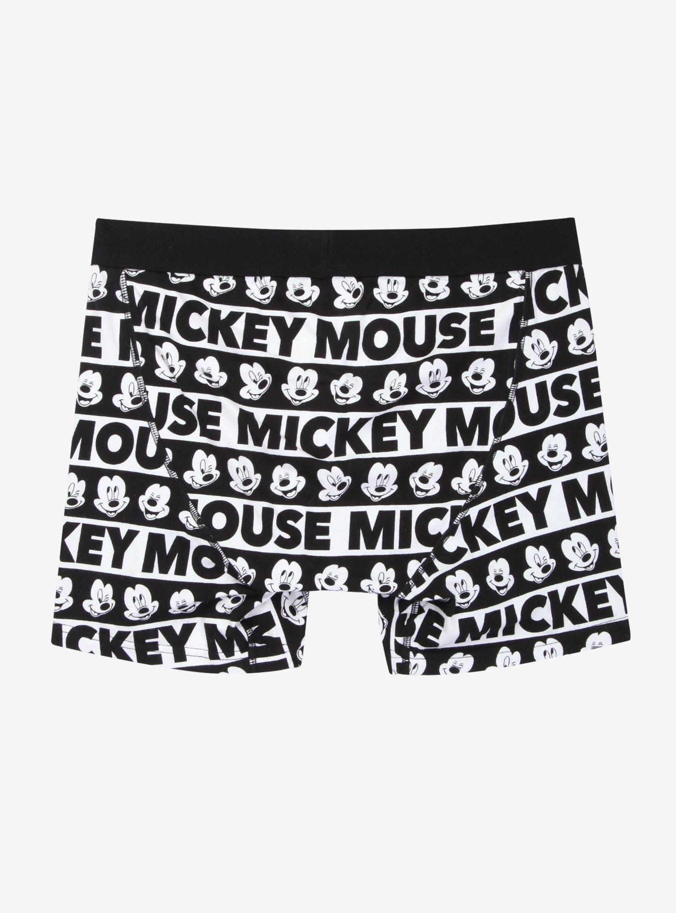Disney Mickey Mouse Black & White Boxer Briefs, , alternate