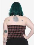 Plaid Smocked Lace-Front Bustier Girls Tube Top Plus Sizes, , alternate